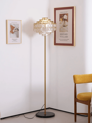 Capiz Modern Metal Floor Lamp