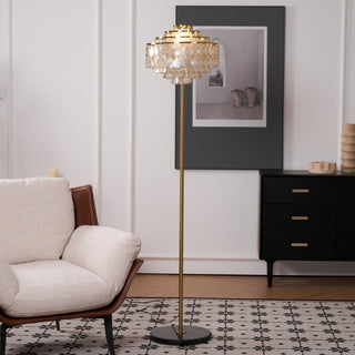 Capiz Modern Metal Floor Lamp