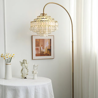 Capiz Modern Metal Floor Lamp