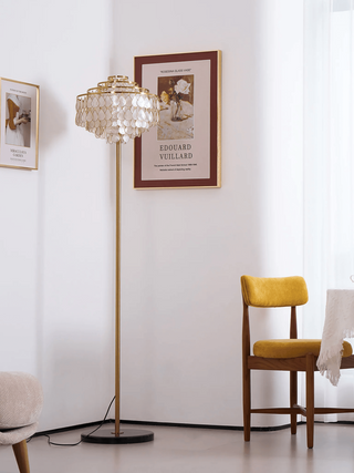 Capiz Modern Metal Floor Lamp