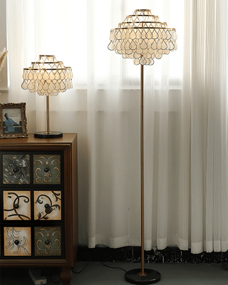 Capiz Modern Metal Floor Lamp