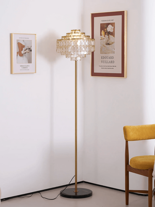 Capiz Modern Metal Floor Lamp