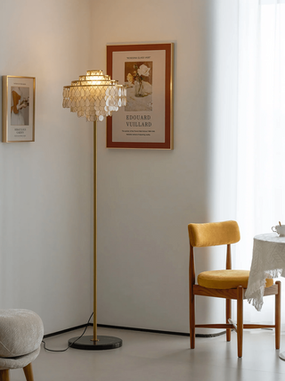 Capiz Modern Metal Floor Lamp
