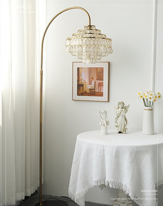Capiz Modern Metal Floor Lamp