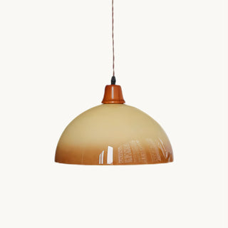 Caramel Retro Ombre Metal Dome Pendant Light