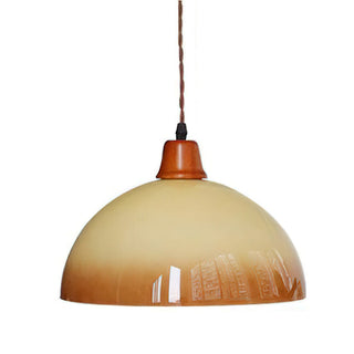 Caramel Retro Ombre Metal Dome Pendant Light