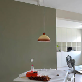 Caramel Retro Ombre Metal Dome Pendant Light