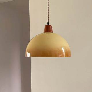 Caramel Retro Ombre Metal Dome Pendant Light