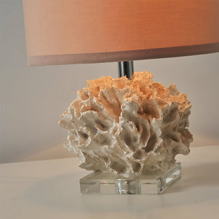 Caribbean Modern Coral Sculpture Table Lamp