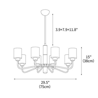 Cascadia Vintage Glass Pendant Chandelier