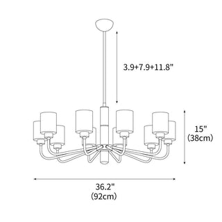 Cascadia Vintage Glass Pendant Chandelier