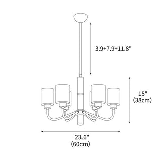 Cascadia Vintage Glass Pendant Chandelier