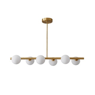 Castell Mid-Century Modern Brass Chandelier