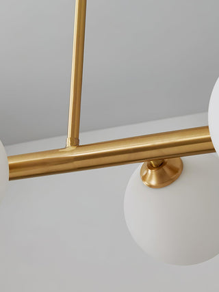 Castell Mid-Century Modern Brass Chandelier