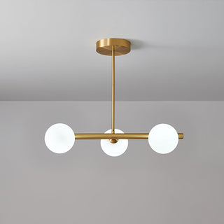Castell Mid-Century Modern Brass Chandelier