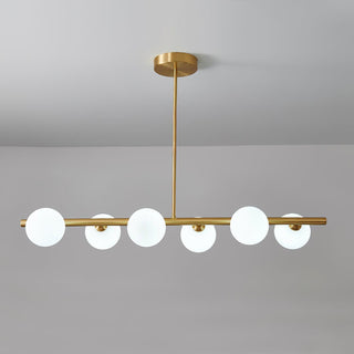 Castell Mid-Century Modern Brass Chandelier