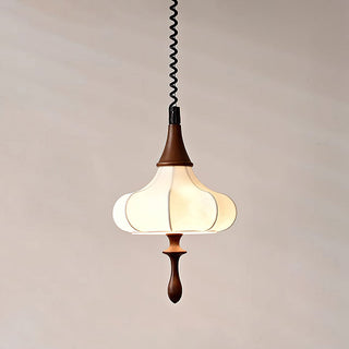 Castiglioni Retro White Wood Pendant Light