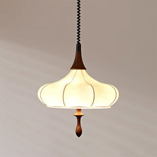 Castiglioni Retro White Wood Pendant Light