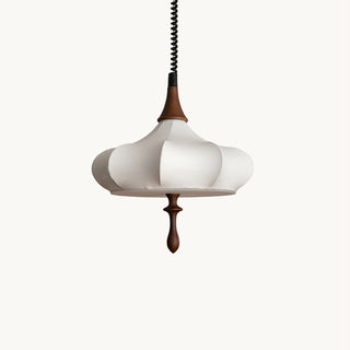 Castiglioni Retro White Wood Pendant Light