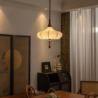 Castiglioni Retro White Wood Pendant Light