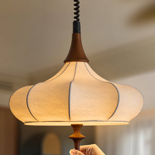 Castiglioni Retro White Wood Pendant Light