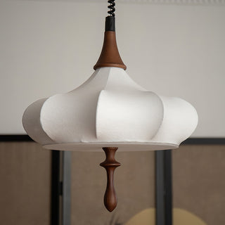Castiglioni Retro White Wood Pendant Light