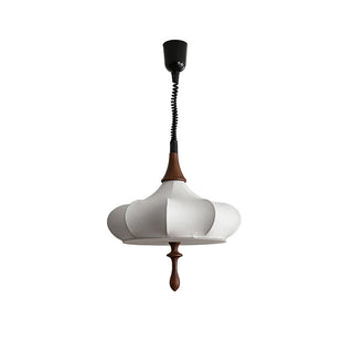 Castiglioni Retro White Wood Pendant Light