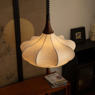 Castiglioni Retro White Wood Pendant Light