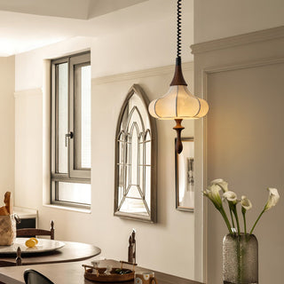 Castiglioni Retro White Wood Pendant Light