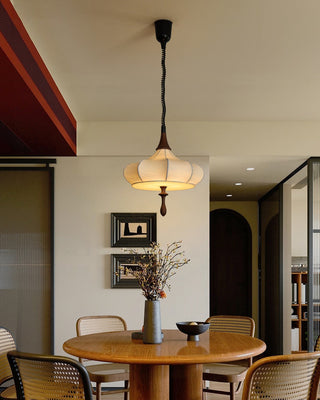 Castiglioni Retro White Wood Pendant Light