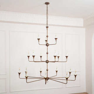 Thousand Mid-Century Modern Brass Chandelier