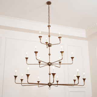 Thousand Mid-Century Modern Brass Chandelier