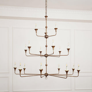 Thousand Mid-Century Modern Brass Chandelier