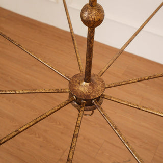 Thousand Mid-Century Modern Brass Chandelier