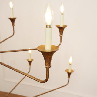 Thousand Mid-Century Modern Brass Chandelier