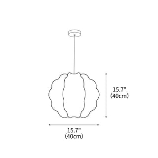 Celeste Petal Reminiscent Natural Mulberry Silk Pendant Light