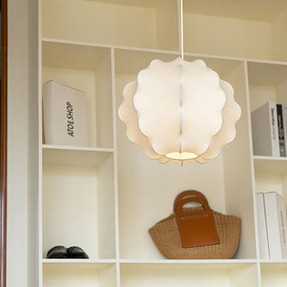 Celeste Petal Reminiscent Natural Mulberry Silk Pendant Light