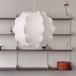 Celeste Petal Reminiscent Natural Mulberry Silk Pendant Light