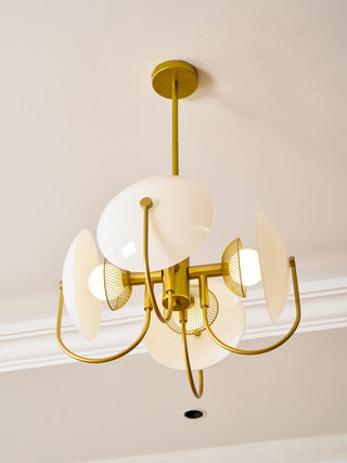 Celestial Orb Sculptural Glass Pendant Light