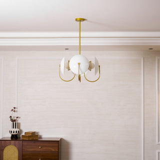 Celestial Orb Sculptural Glass Pendant Light