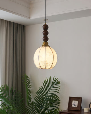 Celine Vintage Wood FabricPendant Light