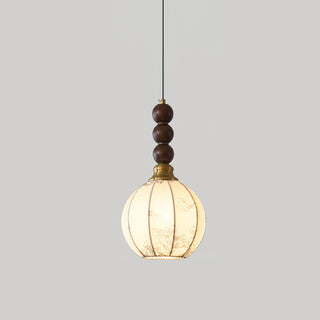 Celine Vintage Wood FabricPendant Light