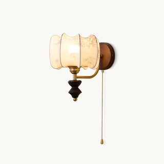 Celine Dark Wood & Brass Wall Sconce