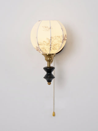 Celine Dark Wood & Brass Wall Sconce