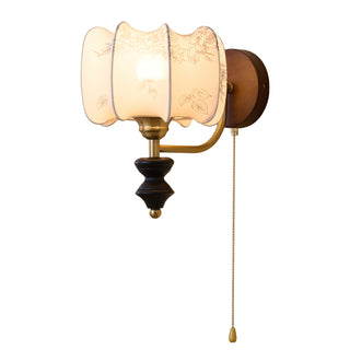 Celine Dark Wood & Brass Wall Sconce