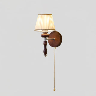 Celine Dark Wood & Brass Wall Sconce