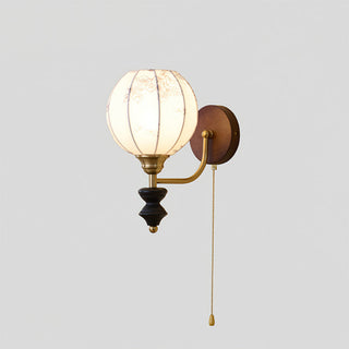 Celine Dark Wood & Brass Wall Sconce