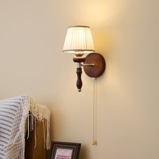 Celine Dark Wood & Brass Wall Sconce