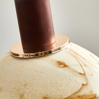 Elowen Cylinder Wood Ceramic Pendant Light