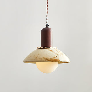 Elowen Cylinder Wood Ceramic Pendant Light
